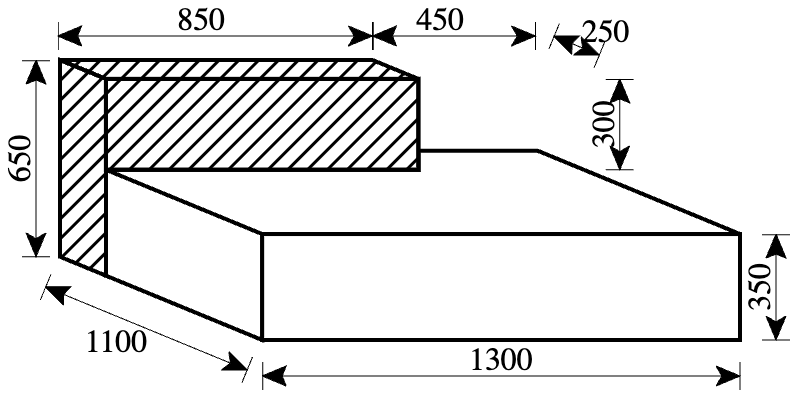 Модуль диван с укороченной спинкой