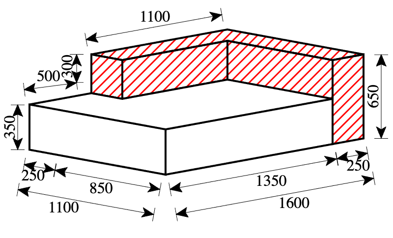 Модуль диван оттоманка