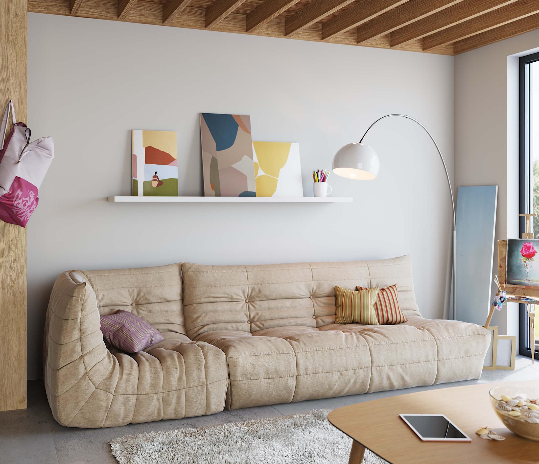 Диван ДеФранс прямой четырехместный