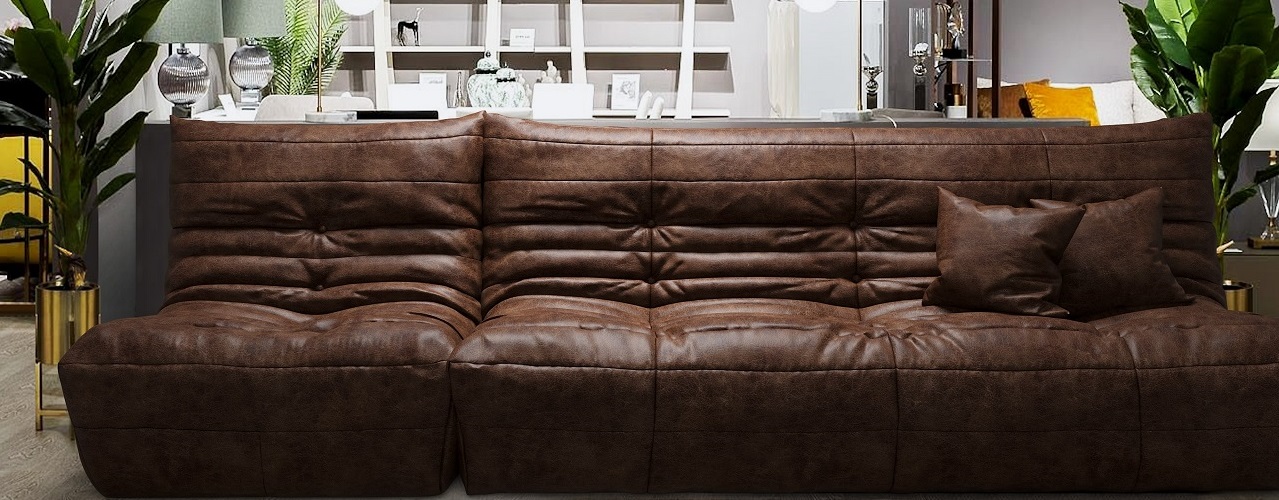 Модульный диван из эко-кожи