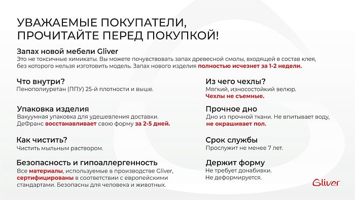 Диван ДеФранс™️ прямой 2-х местный - 9