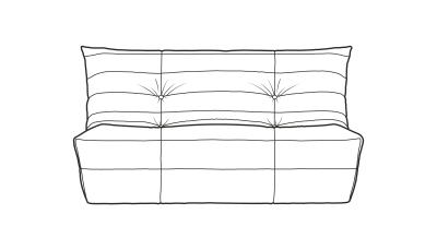 Диван ДеФранс прямой 2-х местный, ширина 160 см