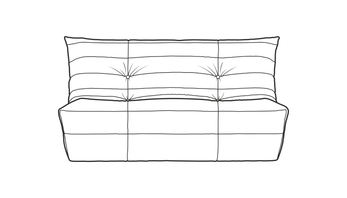 Диван ДеФранс™️ прямой 2-х местный