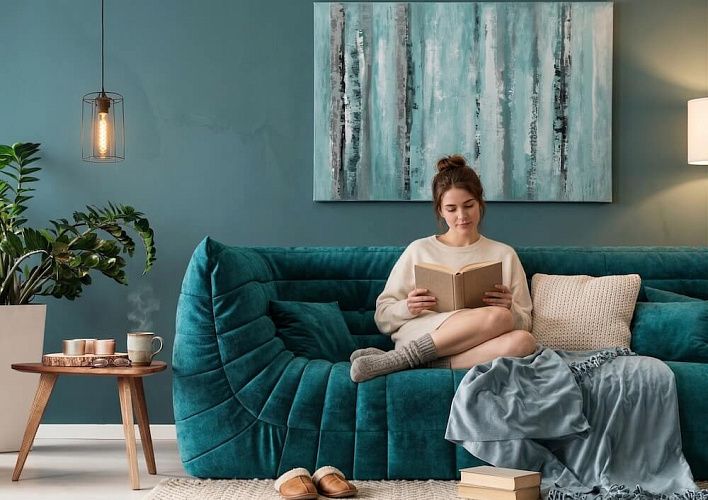 Диван ДеФранс болотного цвета