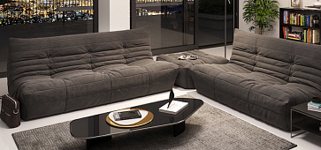 Серый диван в интерьере-3, Диван Француз