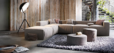 Серый диван в интерьере-4, Диван Фри