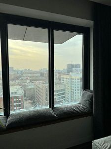 Подушки на подоконник в гостиную, на заказ в любой ткани. Размер и форма на заказ от Гливер. Отзыв клиента, рейтинг 5 звезд. 