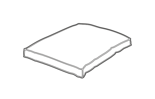 Подушка из цельной пены, с кантом, с бортом , со съемным чехлом, 65/50/10