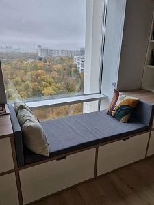 Первый матрасик для зоны отдыха у окна в детской или гостиной. Отзыв клиента с высокой оценкой. 