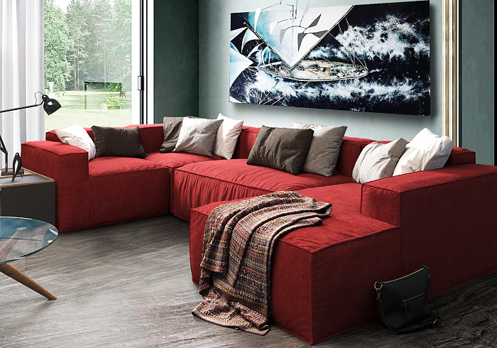 Купить угловой диван модель 102 из модульной серии Фри