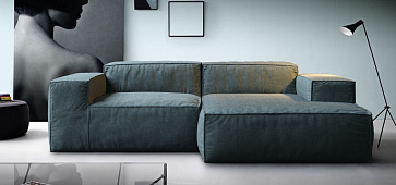 Серый диван в интерьере-1, Диван Фри
