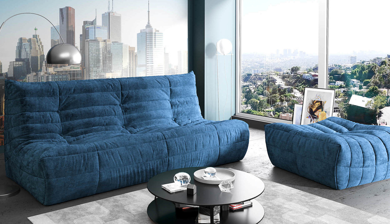 Синий диван в интерьере: с чем сочетать, как расположить, сочетание,размеры и формы диванов